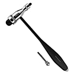 MDF Tromner Neurological Reflex Hammer with Built-in Brush for cutaneous and Superficial responses - Light - HDP Handle - Free-Parts-for-Life & - Black (MDF555P-11)