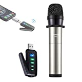 Wireless Microphone for iPhone & Computer, Alvoxcon USB Rechargeable Handheld Mic System for MacBook, PC Laptop, Zoom Meeting, Classroom Teaching, Teacher Podcast, Vlog