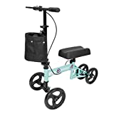 ELENKER Economy Knee Scooter, Steerable Knee Walker, Foldable Knee Scooters for Foot Injuries Best Crutches Alternative (Blue Turquoise)