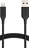 Amazon Basics ABS USB-A to Lightning Cable Cord, MFi Certified Charger for Apple iPhone, iPad, Black, 6-Ft