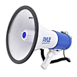 Portable Megaphone Speaker PA Bullhorn - Built-in Siren, 50W Adjustable Volume Control in 1200 Yard Range, Ideal for Any Outdoor Sports, Cheerleading Fans and Coaches or for Safety Drills - Pyle PMP50