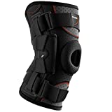 Omples Hinged Knee Brace for Knee Pain Knee Braces for Meniscus Tear Knee Support with Side Stabilizers for Men and Women Patella Knee Brace for Arthritis Pain Running Working Out Black (X-Large)