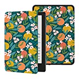 Ayotu Case for All-New 6.8' Kindle Paperwhite (11th Generation- 2021 Release) - PU Leather Cover with Auto Wake/Sleep - Fits Amazon Kindle Paperwhite Signature Edition, The Flowers and Fruits