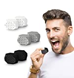 Jawline Exerciser for Men & Women - 3 Resistance Levels (6pcs) Silicone Jaw Exerciser Tablets for Beginner, Intermediate & Advance Users - Jawline Sculptor & Jawline Shaper