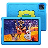 10 inch Kids Tablet -Android 10.0 Tablet PC 10.1' Display, 6000mAh, Kidoz Pre Installed, Parental Control, 32GB ROM, Quad Core Processor, Wi-Fi, Bluetooth, Kid-Proof Case, Blue…