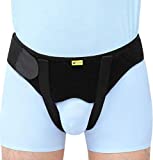 Hernia Belt for Men Hernia Support Truss for Single/Double Inguinal or Sports Hernia, Adjustable Waist Strap with 2 Removable Compression Pads Breathable Material