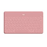 Logitech Keys-to-Go Super-Slim and Super-Light Bluetooth Keyboard for iPhone, iPad, Mac and Apple TV, Including iPad Air 5th Gen (2022) - Blush Pink