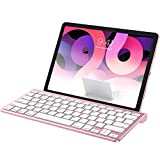 OMOTON iPad Keyboard with Sliding Stand, Ultra-Slim Bluetooth Keyboard for iPad Air 4th Generation 10.9, iPad 10.2(9th/8th/7th Gen), iPad Mini, and More[Sliding Stand NOT for iPad Pro 12.9], Rose Gold