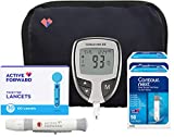 Contour Next EZ Diabetes Testing Kit | Contour Next EZ Blood Glucose Meter, 100 Contour Next Blood Glucose Test Strips, 100 Lancets, Lancing Device, Log Book, User Manuals and Carry Case
