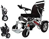Porto Mobility Ranger Discovery XL Wide Seat Lightweight Foldable Weatherproof Electric Wheelchair, Portable, only 50 lbs Powerful Motors All Terrain Folding Power Wheelchair (Silver, XL Wide Seat))