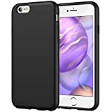 JETech Silicone Case Compatible with iPhone 6s/6 4.7 Inch, Silky-Soft Touch Full-Body Protective Case, Shockproof Cover with Microfiber Lining (Black)