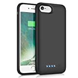 Pxwaxpy Battery Case for iPhone 6S 6 6000mAh Rechargeable Charging Case for iPhone 6 External Charger Cover iPhone 6S Battery Pack Apple Power Bank [4.7 inch]- Black