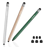 StylusHome Stylus Pens for Touch Screens (3 Pcs), Sensitivity Capacitive Stylus 2 in 1 Touch Screen Pen with 6 Extra Replaceable Tips for iPad iPhone Tablets Samsung Galaxy All Universal Touch Devices