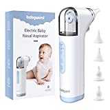 babyword Nasal Aspirator for Baby, Electric Infant Nose Sucker Rechargeable with 4-Type Safety Silicone Tips and 3 Suction Levels Nose Cleaner for Kids and Toddlers
