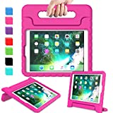 AVAWO Kids Case for iPad 9.7 2017/2018 & iPad Air 2 - Light Weight Shock Proof Convertible Handle Stand Friendly Kids Case for 9.7-inch iPad 5th & 6th Gen, iPad Air 1 & iPad Air 2 - Magenta/Rose
