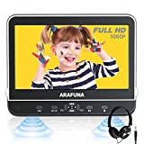 Car DVD Player with Headrest Mount,Arafuna 10.5' Headrest DVD Player for car with HDMI Input, Portable DVD Player for Car Support 1080P HD Video, USB/SD,Regions Free, Last Memory