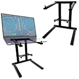 AxcessAbles DJLTS-01 DJ Tabletop Laptop Stand with Bag. for Home Office, Standing Desk, PC, Gaming, DJ, Studio. Ergonomic, Elevated Riser Compatible with MacBook (Black)