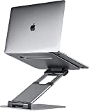 Ergonomic Laptop Stand For Desk, Adjustable Height Up To 20', Laptop Riser Computer Stand For Laptop, Portable Laptop Stands, Fits All MacBook, Laptops 10 15 17 Inches, Pulpit Laptop Holder Desk Stand