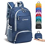 Packable Hiking Backpack Water Resistant,30L Lightweight Daypack Foldable Backpack for Travel,By Zomake(Navy Blue)