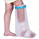 Waterproof Leg Cast Cover for Shower and Bath, Reusable Sealed Watertight Foot Protector to Keep Wound & Bandages Dry, Perfect Fit for Leg Foot Ankle and No Mark on Skin