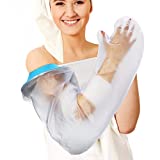 Waterproof Arm Cast Cover for Shower Adult Long full Protector Cover Soft Comfortable Watertight Seal to Keep Wounds Dry Bath Bandage Broken Hand,Wrist,Finger,Elbow No Mark on Skin,Reusable