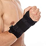 Carpal Tunnel Wrist Brace by BraceUP for Men and Women - Metal Wrist Splint for Hand and Wrist Support and Tendonitis Arthritis Pain Relief (L/XL, Right Hand)