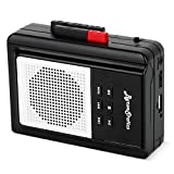 ByronStatics Portable Cassette Players, Walkman Cassette Player Convert to MP3 WAV by USB Flash, Built-in Mic and Speaker Belt Clip Earbud Included 2 AA Battery