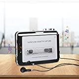 Cassette to MP3 Converter, Tape Player Walkman USB Cassette Player from Tapes to MP3, Digital Files for Laptop PC and Mac with Headphones from Tapes to Mp3 (Black)