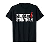 Cool Budget Stuntman | Funny Man Crutches Broken Ankle Gift T-Shirt