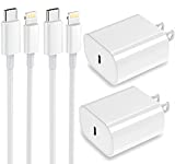 【Apple MFi Certified】 iPhone Fast Charger 20W PD USB C Wall Charger 2-Pack 6FT Cable Fasting Charging Adapter Compatible with iPhone 13 Pro/12/12 Mini/12 Pro Max/11 Pro Max/XS Max/XS/XR/X/8Plus-D