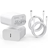 iPhone 13 12 Fast Charger [Apple MFi Certified], 2Pack 20W PD Adapter with 6FT Type C to Lightning Cable Fast Charging USB C Wall Charger for iPhone 13/13 Mini/13 Pro Max/12/11 Pro Max/XS Max/XS/XR/X