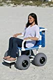 Beach Wheelchair, 12' Balloon Tires for Soft Sand, Easily Disassembles