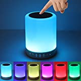 Night Light Bluetooth Speaker, Portable Wireless Bluetooth Speakers, Touch Control Bedside Table Light, Outdoor Speakers Bluetooth, Best Gifts for Girl, Boy, Baby