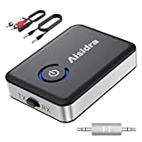 Bluetooth Transmitter Receiver, Aisidra V5.0 Bluetooth Adapter for Audio, 2-in-1 Bluetooth AUX Adapter for TV/Car/PC/MP3 Player/Home Theater/Switch, Low Latency, Pairs 2 Devices Simultaneously