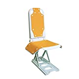 Showerbuddy Lightweight Power Charged Reclining Bath Lift Chair | Battery Operated Remote Control | Backrest Reclines 45° Support | 2.5 Hour Recharging Time | 300lb Weight Capacity (Orange)