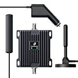 Cell Phone Signal Booster for Cars and SUVs | Boosts 4G LTE 5G Data & Volte for Verizon AT&T | Strong Magnetic Roof Antenna | FCC Approved