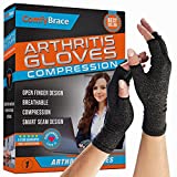 Comfy Brace Arthritis Hand Compression Gloves – Comfy Fit, Fingerless Design, Breathable & Moisture Wicking Fabric – Alleviate Rheumatoid Pains, Ease Muscle Tension (Medium)
