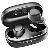 TOZO A1 Mini Wireless Earbuds Bluetooth 5.3 in Ear Light-Weight Headphones Built-in Microphone, Immersive Premium Sound Long Distance Connection Headset with Charging Case, Black