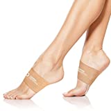 Copper Compression Copper Arch Support - 2 Plantar Fasciitis Braces/Sleeves. Foot Care, Heel Spurs, Feet Pain Relief, Flat & Fallen Arches, High Arch. (1 Pair - One Size Fits All - Natural Color)