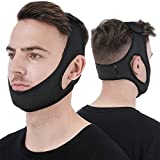 Anti Snore Chin Strap [Upgraded 2022], Vosaro Snoring Solution Effective Anti Snore Device, Adjustable and Breathable Stop Snoring Head Band for Men Women, Black