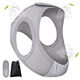 Forzacx Anti Snoring Chin Strap - Light Breathable Cpap Chin Strap Snoring Solution, Comfortable Chin Portion Widen Softer, Efficient Reduce Snoring, Adjustabl Sleep Chin Strap for Men Women - Grey