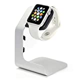 Apple Watch Stand-Tranesca Apple Watch Charger Stand Holder Dock for Series 7/6 / 5/4 / 3/2 / 1/ SE (38mm / 40mm / 41mm / 42mm / 44mm / 45mm) - Silver Grey - Must Have Apple Watch Accessories