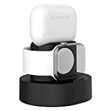 SOKUSIN Charger Stand for Apple Watch 45/44/42/41/40/38mm iWatch 7/6/SE/5/4/3/2/1, Apple Watch Charging Stand Holder and Night Stand Mode, AirPods Pro Charger Dock,Black【Cables NOT Included】