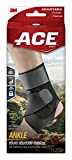 ACE Brand Deluxe Ankle Stabilizer, Adjustable, Black, 1/Pack