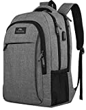 Matein Travel Laptop Backpack, Business Anti Theft Slim Durable Laptops Backpack with USB Charging Port, Water Resistant College School Computer Bag Gifts for Men & Women Fits 15.6 Inch Notebook, Grey