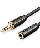 FosPower (25 Feet) 3.5mm Male to 3.5mm Female Stereo Audio Extension Cable Adapter [24K Gold Plated Connectors] for Apple, Samsung, Motorola, HTC, Nokia, LG, Sony & More