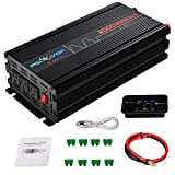 2000W Power Inverter, Car Inverter DC 12V to AC 110V with Wireless Remote Control, LCD Digital Display Power Converter with Triple AC Outlets 1 USB Port for Travel/Camping (Modified Sine)