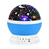 Night Light for Kids, Votozi Kids Night Light, Star Night Light, Moon and Star Projector 360 Degree Rotation - 4 LED Bulbs 9 Light Color Changing with USB Cable, Unique Gift for Men Women Children
