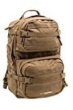 LA Police Gear 3 Day Tactical Backpack, MOLLE Military Backpack, Hiking Survival Backpack, Bug Out Bag Backpack - Coyote