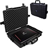 Casematix Waterproof Laptop Hard Case for 15 - 17 inch Gaming Laptops and Accessories - Rugged Heavy Duty Laptop Case Compatible with 15.6 and 17.3 inch Gaming Laptops and Gaming Laptop Accessories